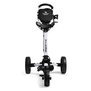 OMADA GOLF Trilite Golf Push Cart, Lightweight & Durable, Aircraft-Grade Aluminum Frame, White/Black...