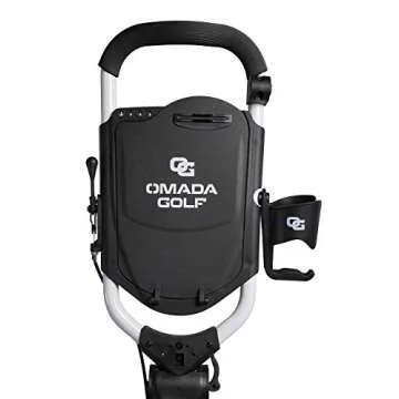 OMADA GOLF Trilite Golf Push Cart, Lightweight & Durable, Aircraft-Grade Aluminum Frame, White/Black, for Adults