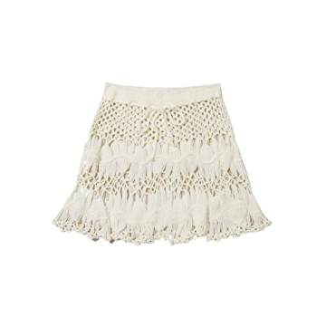 Floerns Crochet Beach Skirt for Swimwear Cover Up