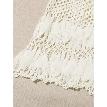 Floerns Crochet Beach Skirt for Swimwear Cover Up