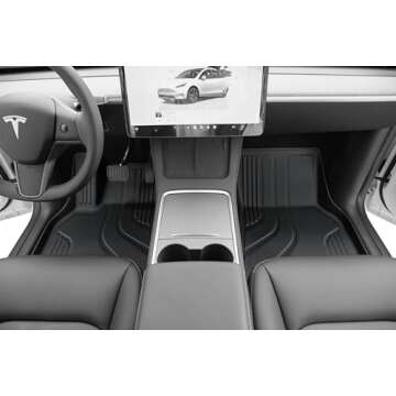 SUPER LINER Floor Mats Compatible with 2024 2025 Tesla Model 3 Highland Custom Fit All-Weather Cargo Liner Rear Cargo Tray Trunk Floor Mat Interior Accessories -Regular Coverage B