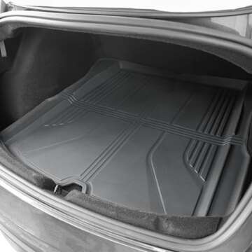 SUPER LINER Floor Mats Compatible with 2024 2025 Tesla Model 3 Highland Custom Fit All-Weather Cargo Liner Rear Cargo Tray Trunk Floor Mat Interior Accessories -Regular Coverage B