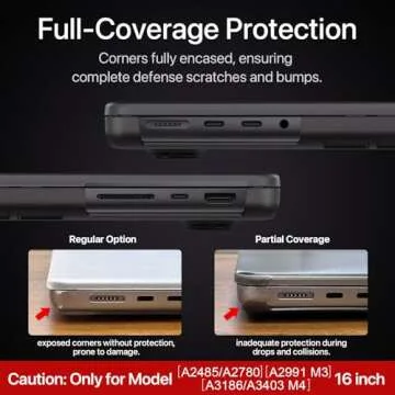 Soonjet for MacBook Pro 16 inch Case M4 2024-2021 M3 M2 M1 Pro/Max [100% Match Official Color] [Scientific Slim] Protective Hard Case Laptop Cover A3403 A3186 A2991 A2780 A2485 - Space Black Clear