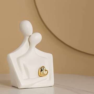 Porcelain Romantic Couple Figurines for Home Decor