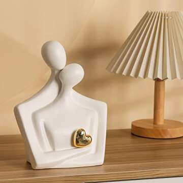 Porcelain Romantic Couple Figurines for Home Decor