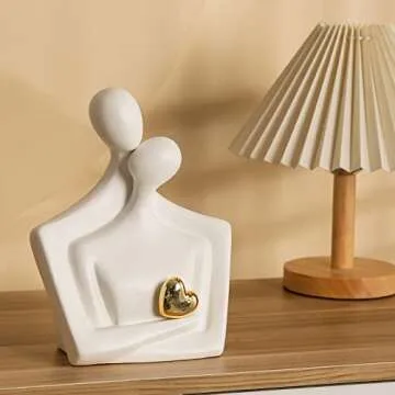 Porcelain Romantic Couple Figurines for Home Decor