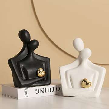 Porcelain Romantic Couple Figurines for Home Decor