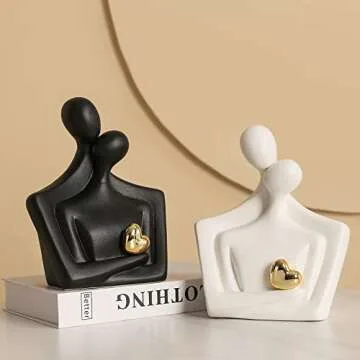 Porcelain Romantic Couple Figurines for Home Decor