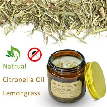 LA BELLEFÉE Citronella Candles Outdoor, Lemongrass Candles, Travel Tin Citronella Candle Gift Set for Camping Trips, Backyards or Indoor Activities Use（3x3.5oz/300g）