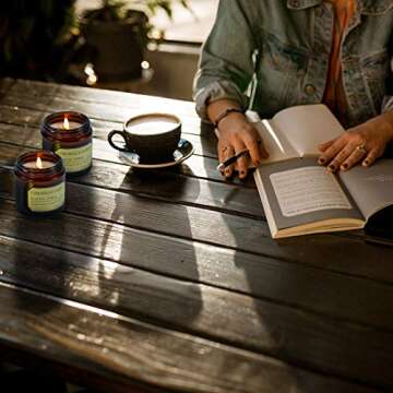 LA BELLEFÉE Citronella Candles Outdoor, Lemongrass Candles, Travel Tin Citronella Candle Gift Set for Camping Trips, Backyards or Indoor Activities Use（3x3.5oz/300g）