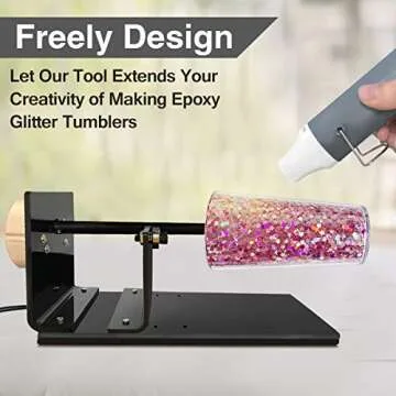 Mlife Mini Heat Gun - 300 Watt - Dual-Temperature Heat Tool with 6.5FT Power Cord for DIY Acrylic Resin Cups Tumblers Embossing Shrink Wrapping Paint Drying Crafts Electronics DIY (Light Gray)