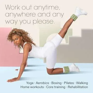 Bala Bangles Stylish Adjustable Wrist & Ankle Weights (Sage)