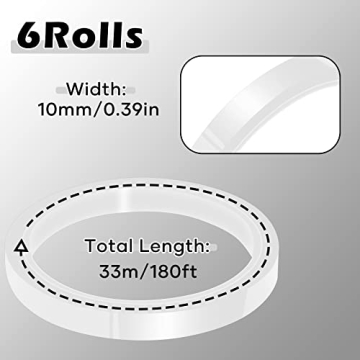 HTVRONT Heat Tape for Sublimation - Clear, 6 Rolls, Versatile