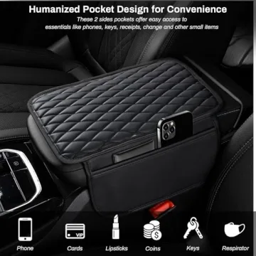 Ouzorp Car Center Console Cover with Storage Bags