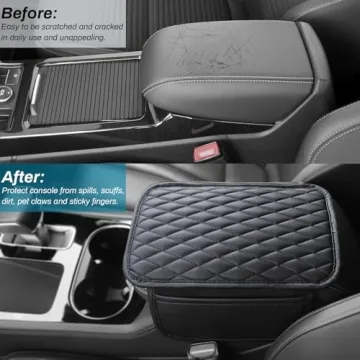 Ouzorp Car Center Console Cover with Storage Bags
