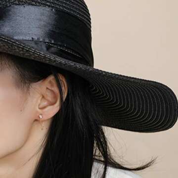 S.Leaf Cubic Zirconia Stud Earrings with Chain Sterling Silver Dangle Earrings for Women (cz-gold)