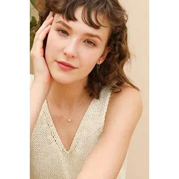 S.Leaf Cubic Zirconia Stud Earrings with Chain Sterling Silver Dangle Earrings for Women (cz-gold)