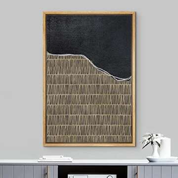 IDEA4WALL Framed Canvas Print: Modern Geometric Art for Home & Office