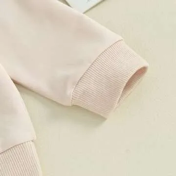 MAYUMMPY Baby Boys Girl Solid Outfit Long Sleeve Crewneck Oversized Sweatshirt Sweatpants Pants Set Fall Winter Clothes