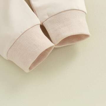 MAYUMMPY Baby Boys Girl Solid Outfit Long Sleeve Crewneck Oversized Sweatshirt Sweatpants Pants Set Fall Winter Clothes