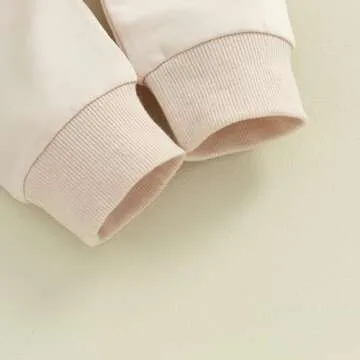 MAYUMMPY Baby Boys Girl Solid Outfit Long Sleeve Crewneck Oversized Sweatshirt Sweatpants Pants Set Fall Winter Clothes