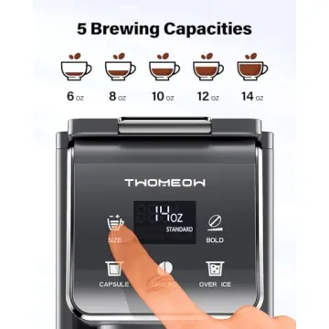 TWOMEOW K Cup Coffee Maker with Bold Setting for All Brews