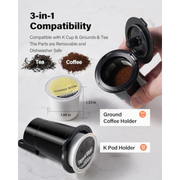 TWOMEOW K Cup Coffee Maker with Bold Setting for All Brews