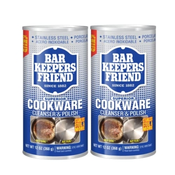 Bar Keepers Friend Cookware Cleaner & Polish - Stainless Steel Savior for Pans & Grills