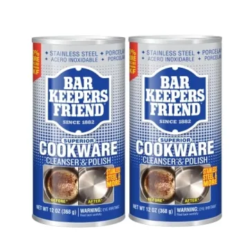 Bar Keepers Friend Cookware Cleaner & Polish - Stainless Steel Savior for Pans & Grills