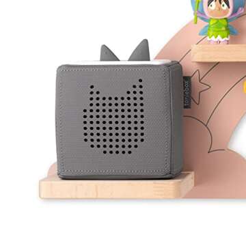 Tonies Magnetic Wall Shelf for Toniebox, Charging Station, and 20 Characters - Rainbow