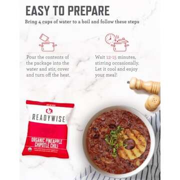 READYWISE - Organic Bucket, 90 Servings, Emergency, MRE Meal, Food Supply, Premade, Freeze Dried Sur...