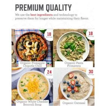 READYWISE - Organic Bucket, 90 Servings, Emergency, MRE Meal, Food Supply, Premade, Freeze Dried Survival Food for Hiking, Adventure and Camping Essentials, Individually Packaged, 25 Year Shelf Life