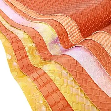 LOTOFUN Braided Faux Leather Sheets - 8Pcs DIY Craft Set