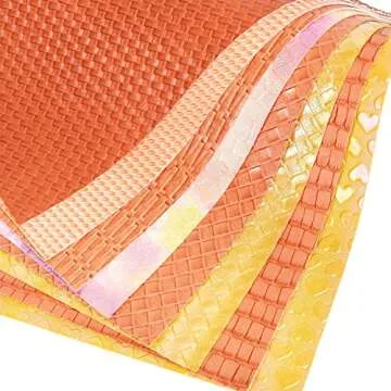 LOTOFUN Braided Faux Leather Sheets - 8Pcs DIY Craft Set