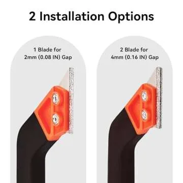 Necamocu 2 Pack Grout Removal Tool, Long-Lasting Saw Angled Tile Grout Remover with 6 Replacement Blades, Grout Scraping Rake for Cleaning Ceramic Tile Joints and Corners