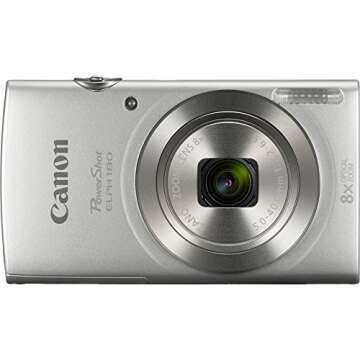 Canon PowerShot ELPH 180 20MP 8x Optical Zoom HD Video Digital Camera (1093C001B) - (Renewed)