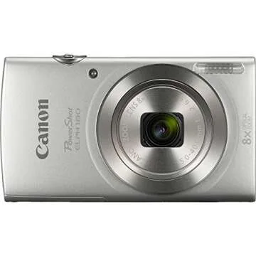 Canon PowerShot ELPH 180 20MP 8x Optical Zoom HD Video Digital Camera (1093C001B) - (Renewed)