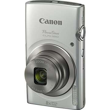 Canon PowerShot ELPH 180 20MP 8x Optical Zoom HD Video Digital Camera (1093C001B) - (Renewed)