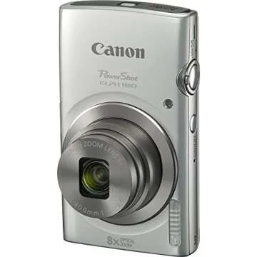 Canon PowerShot ELPH 180 20MP 8x Optical Zoom HD Video Digital Camera (1093C001B) - (Renewed)