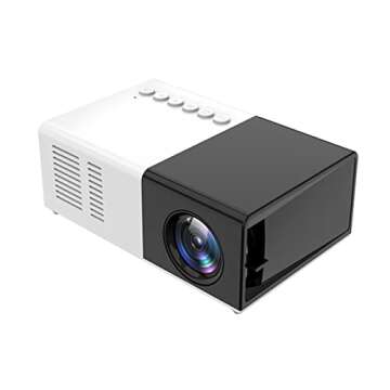 Mini Movie Projector, 24-60 Inches Screen 1080P Portable Projector Compatible with HDMI| AV| USB| La...
