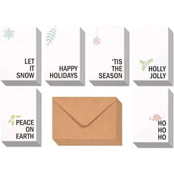 Best Paper Greetings 48 Pack Christmas Cards with Envelopes