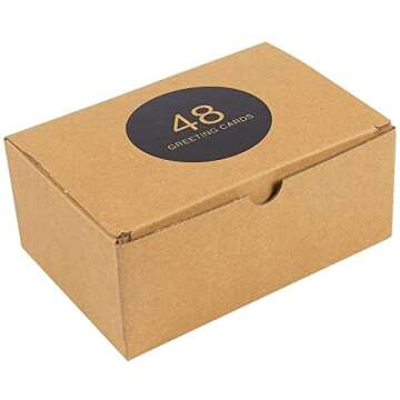 Best Paper Greetings 48 Pack Merry Christmas Greetings Cards with Envelopes Set, 4 x 6 mas Note Cards Box Set for Festive Seasons, Holiday Cards Bulk, 6 Minimalistic Designs