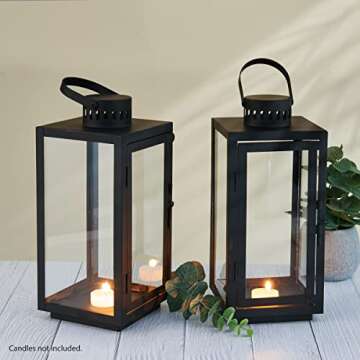 Elements Modern Lanterns Set - Decorative Indoor Outdoor