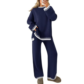 ZESICA Women's Casual Sweater Set - Cozy & Stylish Lounge Outfits