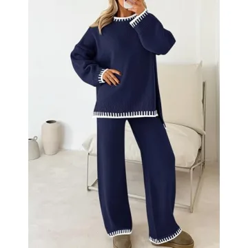 ZESICA Women's Casual Sweater Set - Cozy & Stylish Lounge Outfits