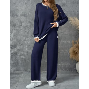 ZESICA Women's Casual Sweater Set - Cozy & Stylish Lounge Outfits