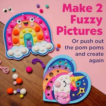 Creativity for Kids Pom Pom Pictures: Magical - Rainbow and Unicorn - Preschool and Toddler Crafts, ...