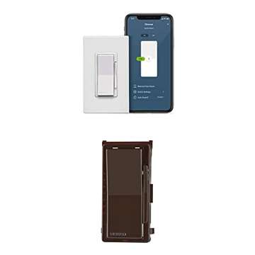 Leviton D26HD-2RW Decora Smart Wi-Fi Dimmer (2nd Gen), Works with Hey Google, Alexa, Apple HomeKit/Siri, and Anywhere Companions, No Hub Required, Neutral Wire Required, with Brown Color Change Kit