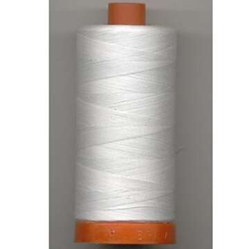 AURIFIL USA Aurifil 50wt Cotton 1,422yd-White, 1422 yd, White