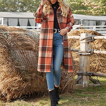 Stylish Women's Plaid Shirt Jacket | Ainangua